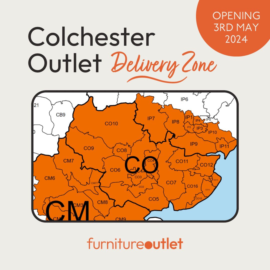 Furniture Outlet Colchester Delivery Zone Map