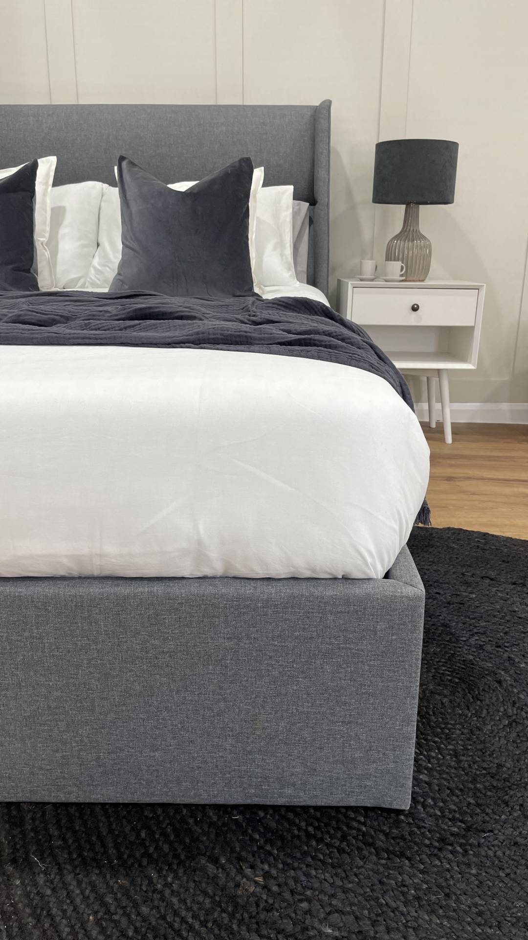 Grey Ottoman Storage Bed by Furniture Outlet