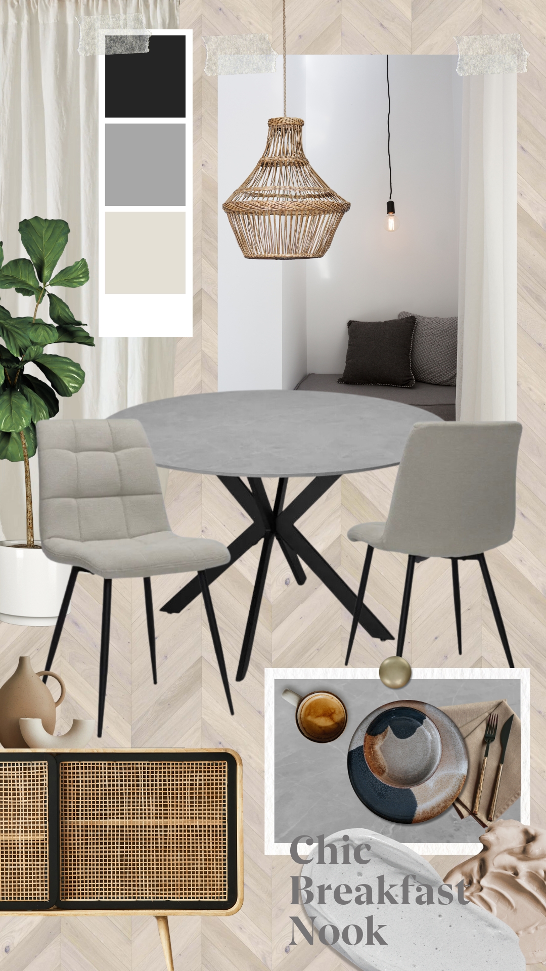 Chic Breakfast Nook Mood Board by Furniture Outlet