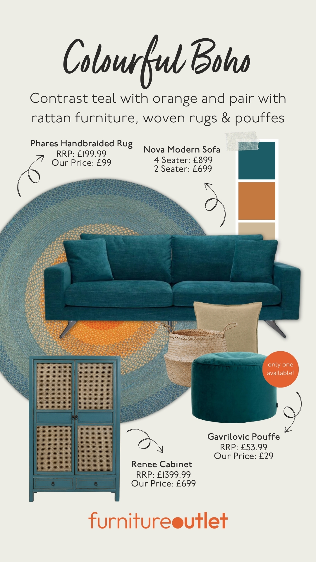 Boho Mood Board For Fabric Sofas