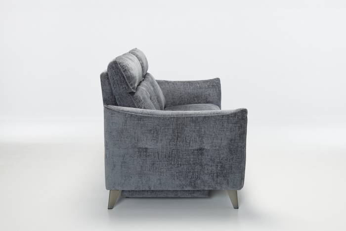 Marco - Modern Electric Recliner Sofa, Premium Shimmer Grey Linen