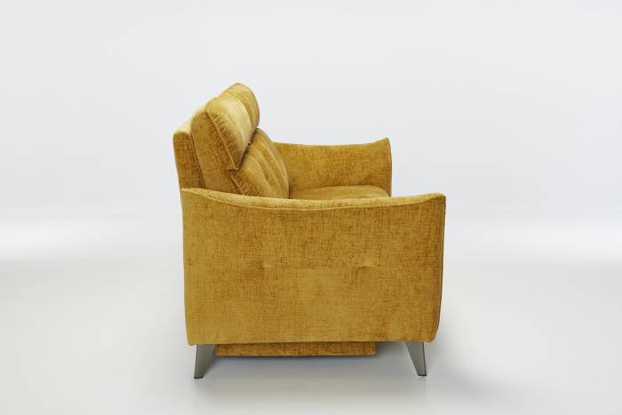 Marco - Modern Electric Recliner Sofa, Premium Shimmer Yellow Linen