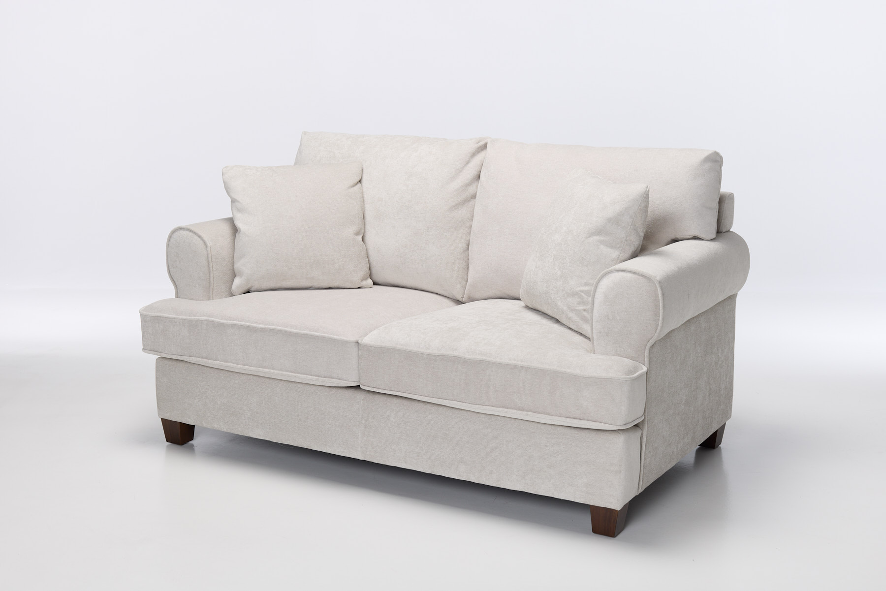 Windsor - Deluxe Modern 2 Seater Sofa, Stone Linen