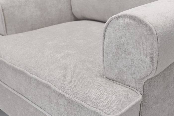 Windsor - Deluxe Modern Armchair, Light Grey Linen