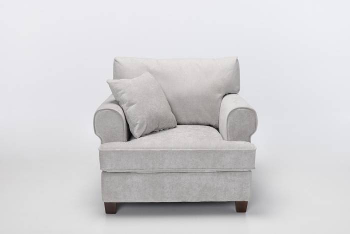 Windsor - Deluxe Modern Armchair, Light Grey Linen