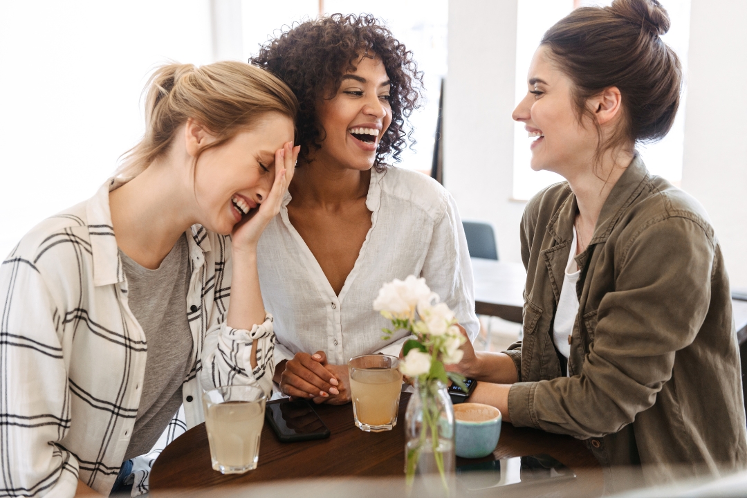 Friends having fun at a Chatty Table