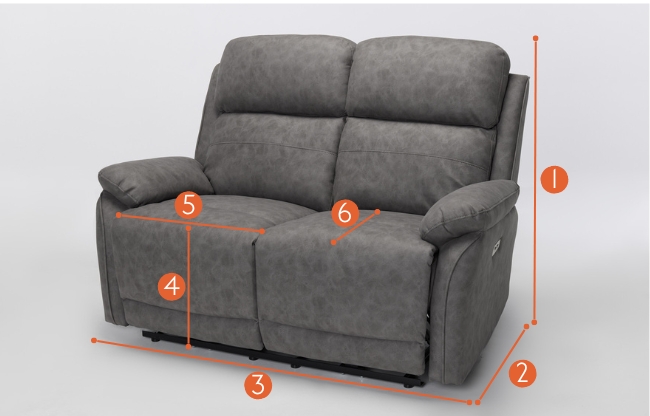 Austin 2 seater recliner sofa measurements