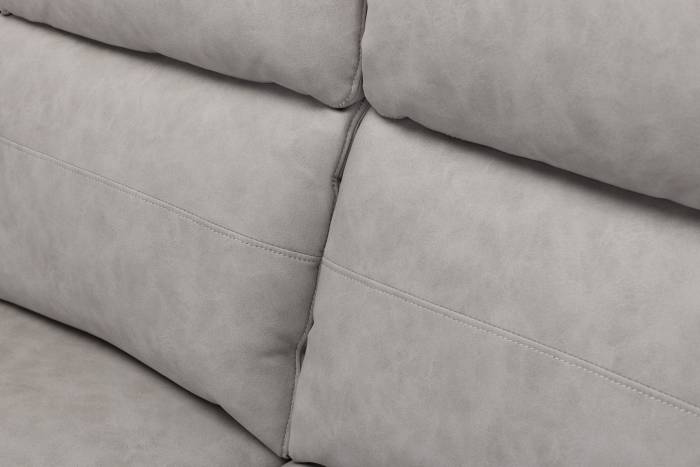 Austin Modern Electric Recliner Sofa - Light Grey Brushed Faux Suede