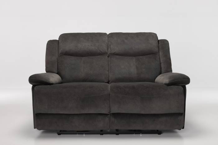 Sanford Modern 2 Seater Electric Recliner Sofa - Grey Textured Velvet