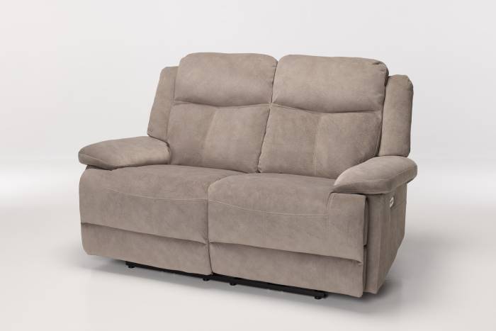 Sanford Modern 2 Seater Electric Recliner Sofa - Mink Textured Velvet