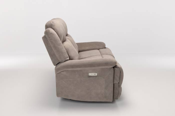 Sanford Modern 2 Seater Electric Recliner Sofa - Mink Textured Velvet