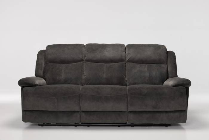 Sanford Modern 3 Seater Electric Recliner Sofa - Grey Textured Velvet