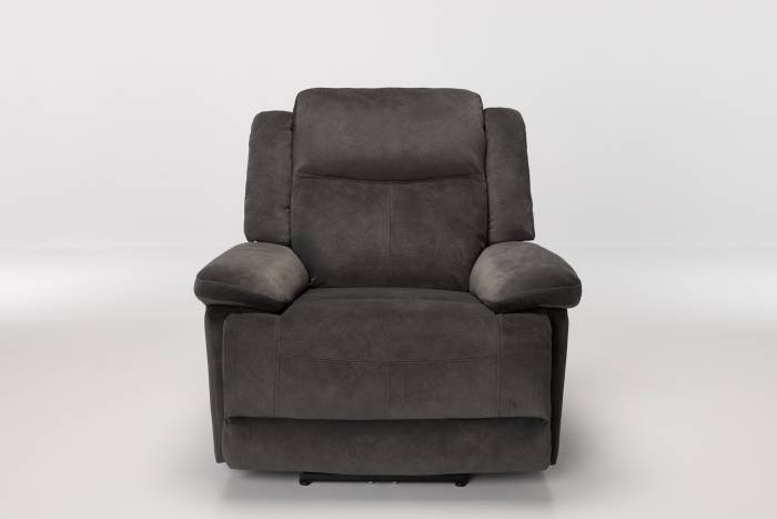 Sanford Modern Electric Recliner Armchair - Grey Textured Velvet