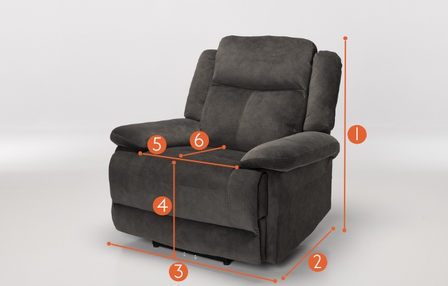 Sanford Electric Recliner Armchair - measurements