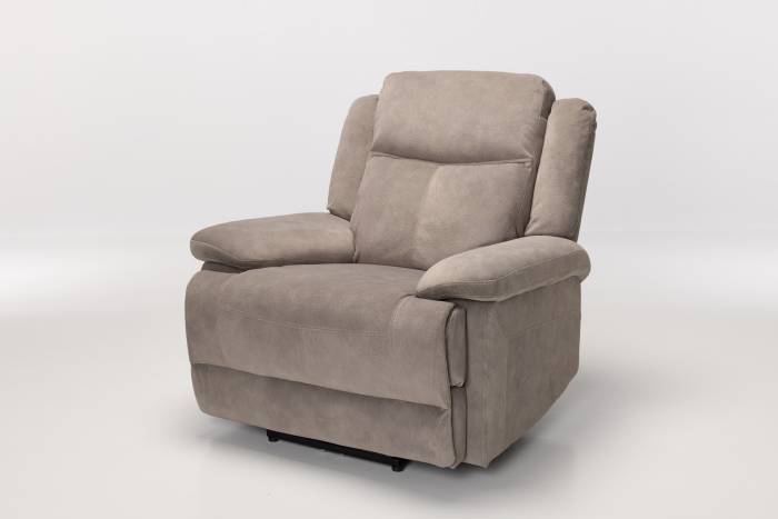 Sanford Modern Electric Recliner Armchair - Mink Textured Velvet