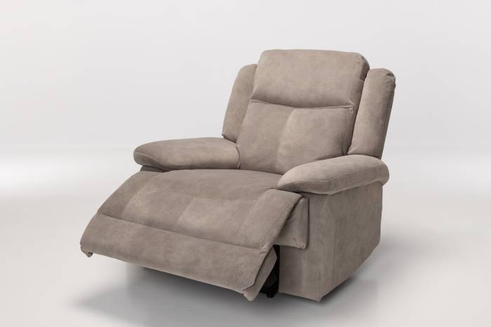 Sanford Modern Electric Recliner Armchair - Mink Textured Velvet