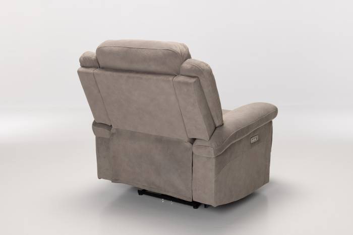 Sanford Modern Electric Recliner Armchair - Mink Textured Velvet