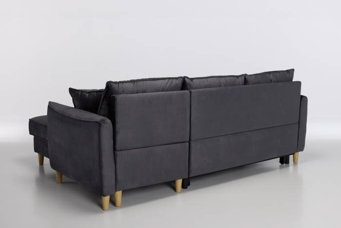 Sonoma Right Hand Corner Chaise Sofa Bed With Storage - Graphite Velvet