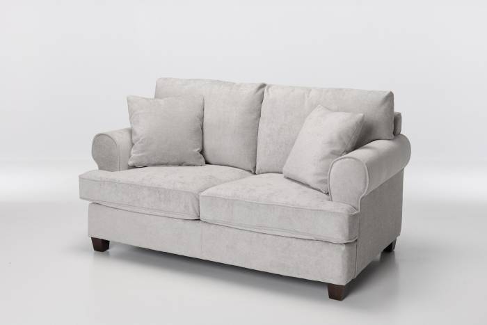 Windsor Deluxe Modern 2 Seater Sofa - Light Grey Linen