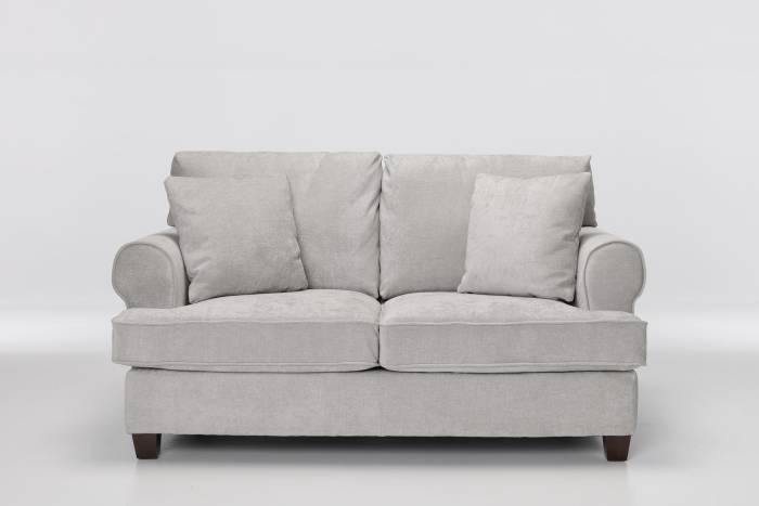 Windsor Deluxe Modern 2 Seater Sofa - Light Grey Linen