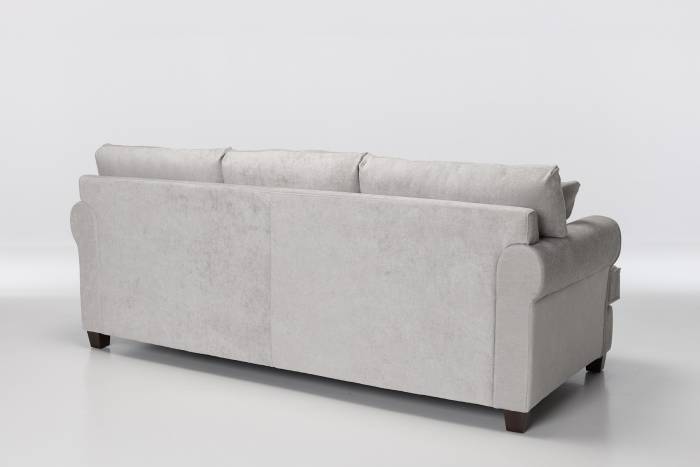 Windsor - Deluxe Modern 3 Seater Sofa, Light Grey Linen - Image 4