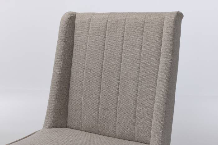 Lulu Dining Chairs with Dark Wood Legs - Grey Linen