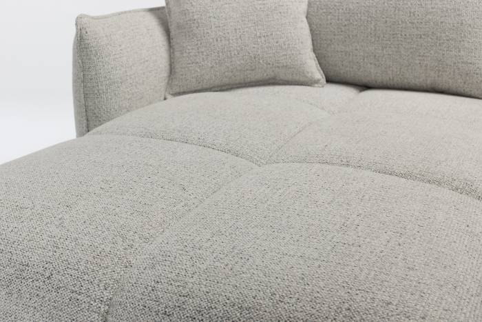 Manhattan LHF Reversible Corner Chaise Sofa Bed - Light Grey Chenille Fabric