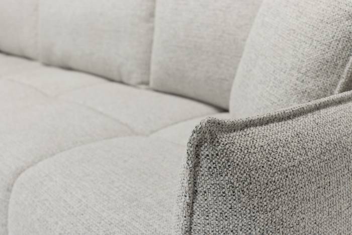 Manhattan LHF Reversible Corner Chaise Sofa Bed - Light Grey Chenille Fabric