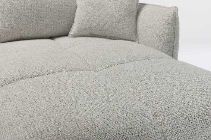 Manhattan RHF Reversible Corner Chaise Sofa Bed - Light Grey Chenille Fabric