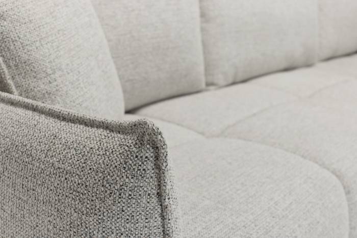 Manhattan RHF Reversible Corner Chaise Sofa Bed - Light Grey Chenille Fabric