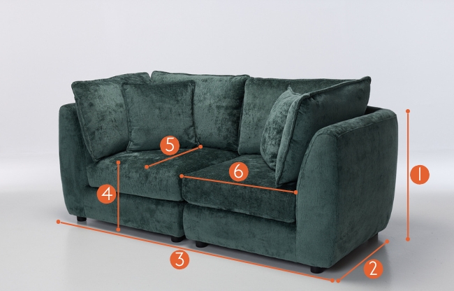 Marley Modular 2.5 Seater Sofa measurements