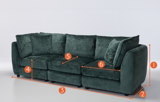 Marley Modular 4 Seater Sofa measurements