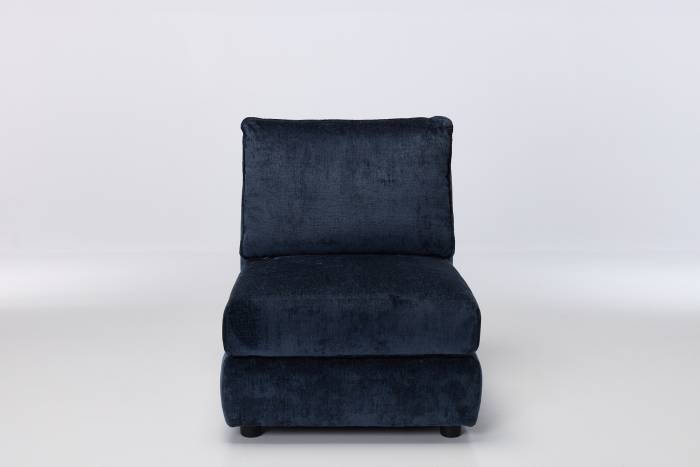 Marley Modular Sofa Armless Seat Piece - Premium Blue Shimmer Fabric