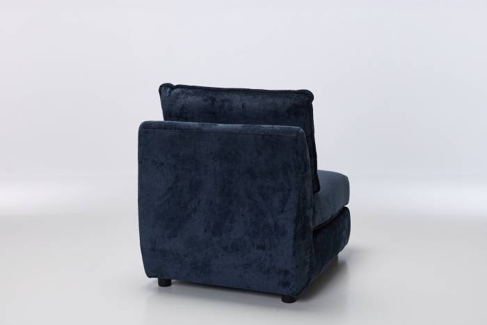 Marley Modular Sofa Armless Seat Piece - Premium Blue Shimmer Fabric