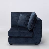 Marley Modular Sofa Corner Seat Piece - Premium Blue Shimmer Fabric