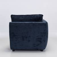 Marley Modular Sofa Corner Seat Piece - Premium Blue Shimmer Fabric