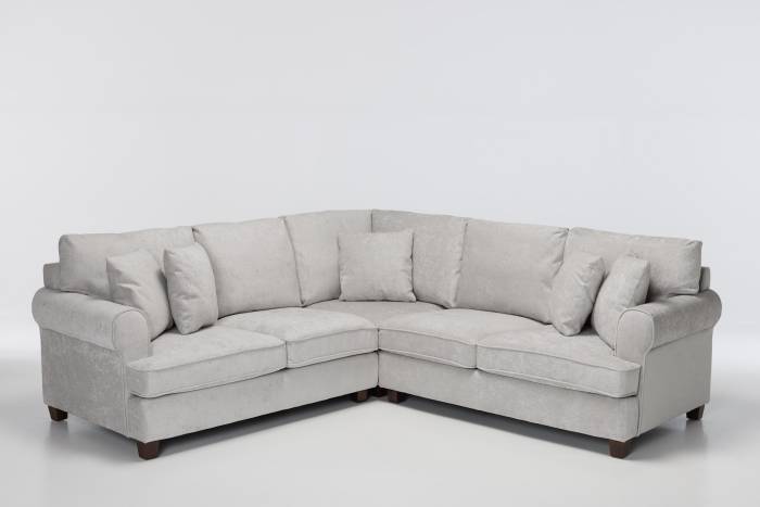 Windsor Deluxe Modern Corner Sofa - Light Grey Linen