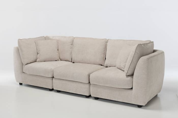 Marley Modular 4 Seater Sofa - Premium Seashell Fabric