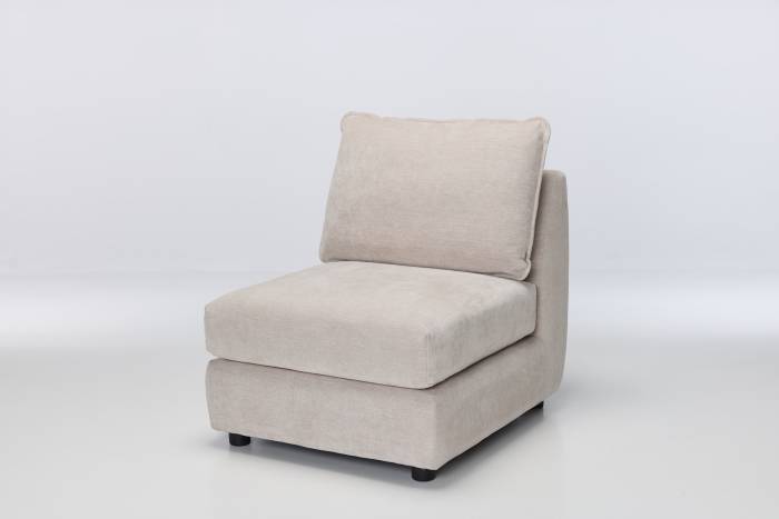 Marley Modular Sofa Armless Seat Piece - Premium Seashell Fabric