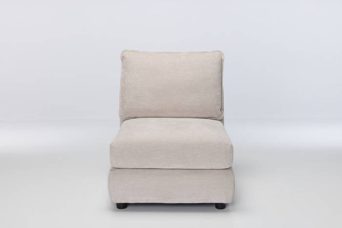 Marley Modular Sofa Armless Seat Piece - Premium Seashell Fabric