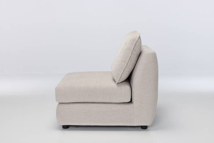 Marley Modular Sofa Armless Seat Piece - Premium Seashell Fabric