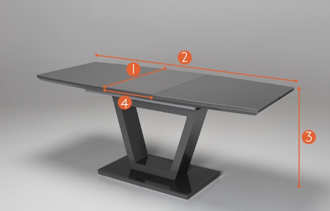 Vermont Extendable Dining Table measurements