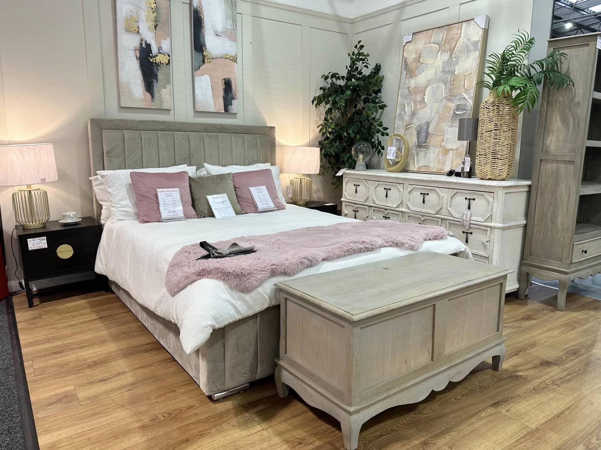 Latin Plush Coffee Bed Frame at Furniture Outlet Stores