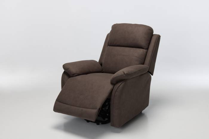 Austin Modern Electric Rise & Recline Armchair - Brown Brushed Faux Suede