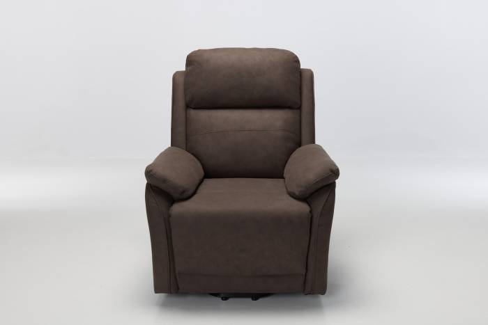 Austin Modern Electric Rise & Recline Armchair - Brown Brushed Faux Suede