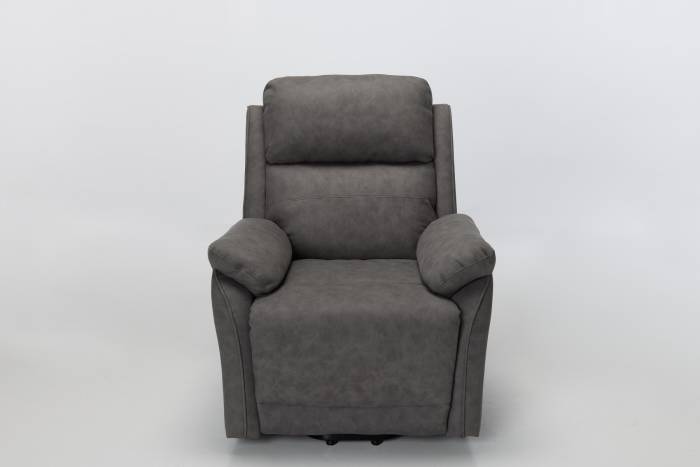 Austin Modern Electric Rise & Recline Armchair - Dark Grey Brushed Faux Suede