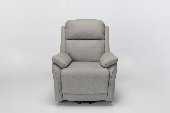 Austin Modern Electric Rise & Recline Armchair - Light Grey Brushed Faux Suede