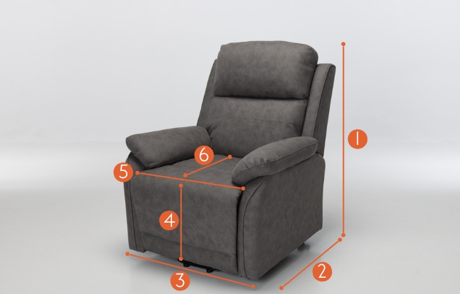 Austin Modern Electric Rise & Recline Armchair measurements