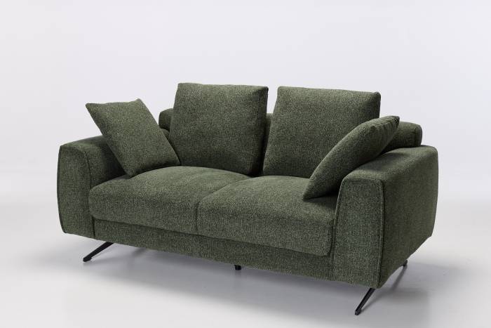 Dakota Modern 2.5 Seater Sofa - Dark Green Woven Chenille