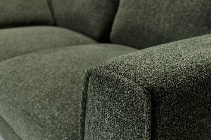 Dakota Modern 2.5 Seater Sofa - Dark Green Woven Chenille
